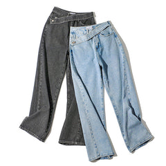 Fashion Casual Denim Straight Pants