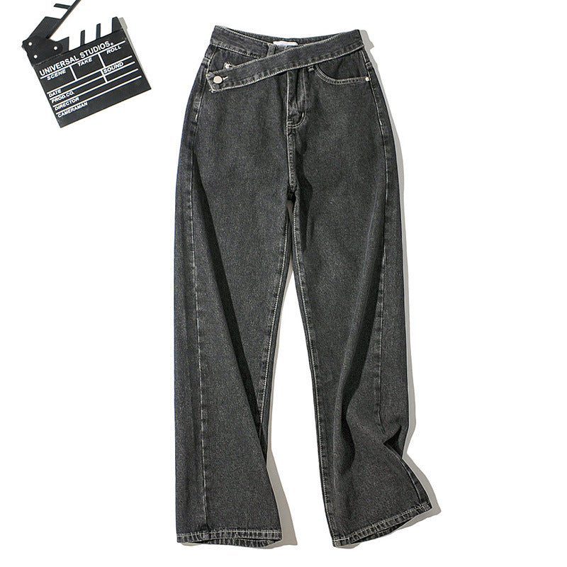 Fashion Casual Denim Straight Pants-SavanaZon