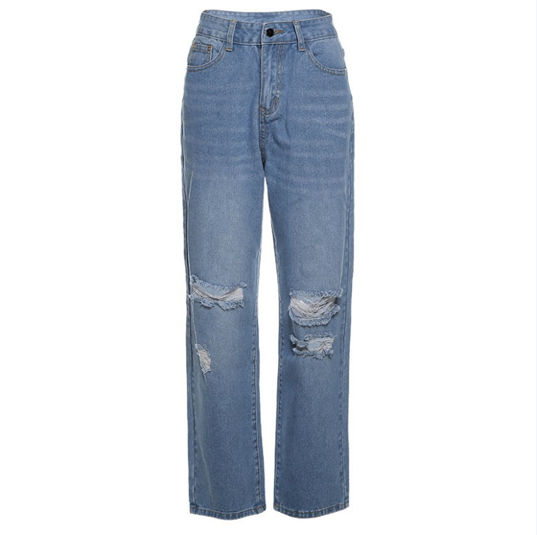 Hollow Out High Waist Jeans-SavanaZon