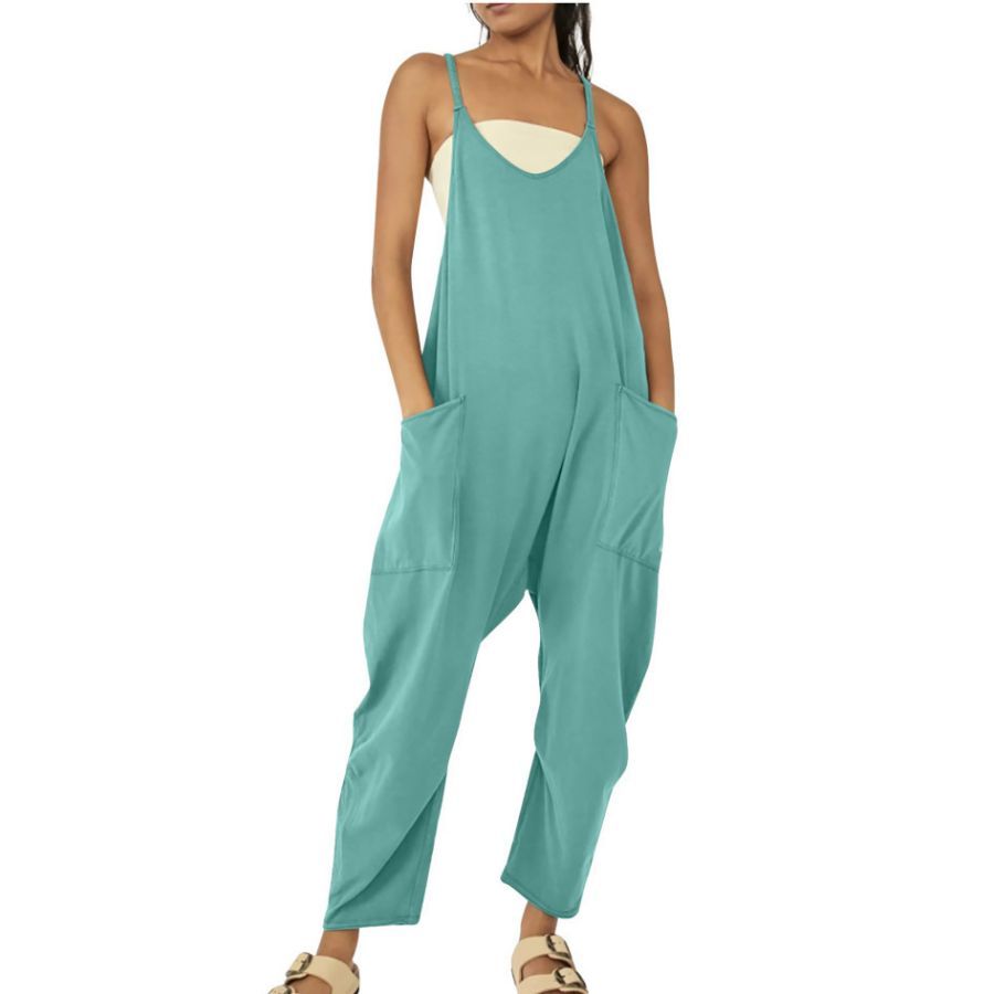 Suspender Pockets Loose Jumpsuits-SavanaZon