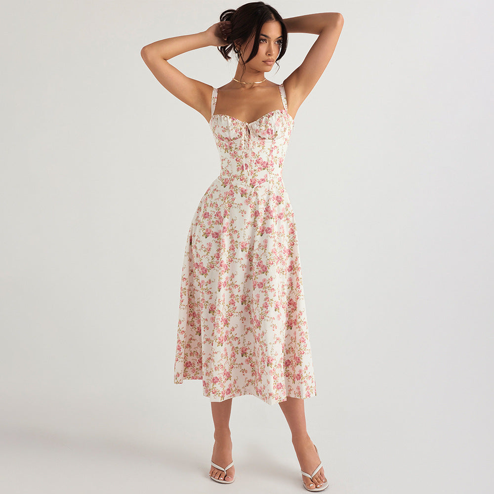 Women Casual Sleeveless Floral Dress-SavanaZon