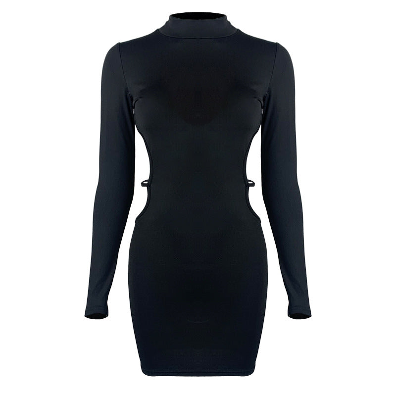 Women Long Sleeve Round Neck Collar Dress- SavanaZon